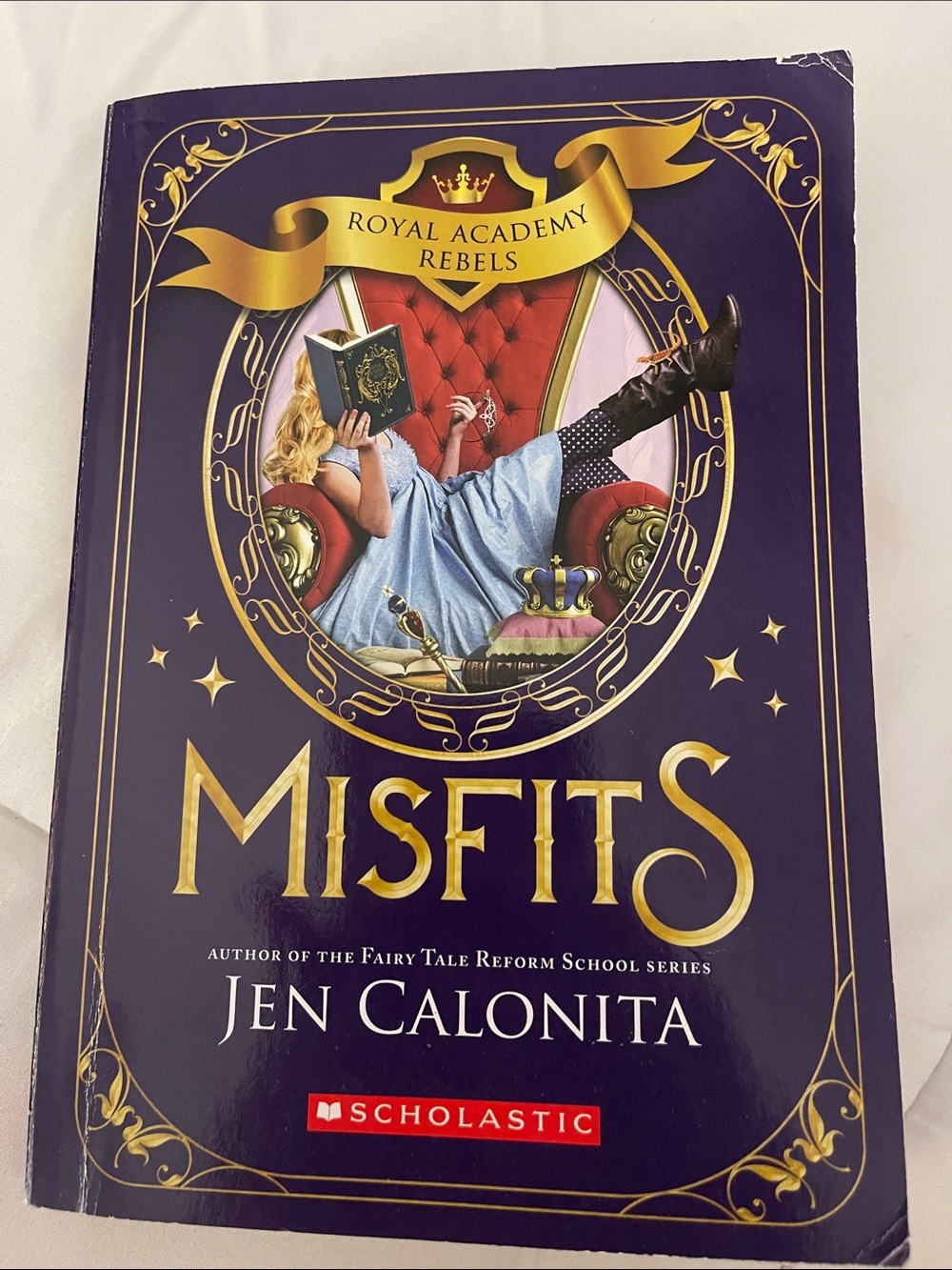 Scholastic Misfits — Purple & Gold Illustrated Cover